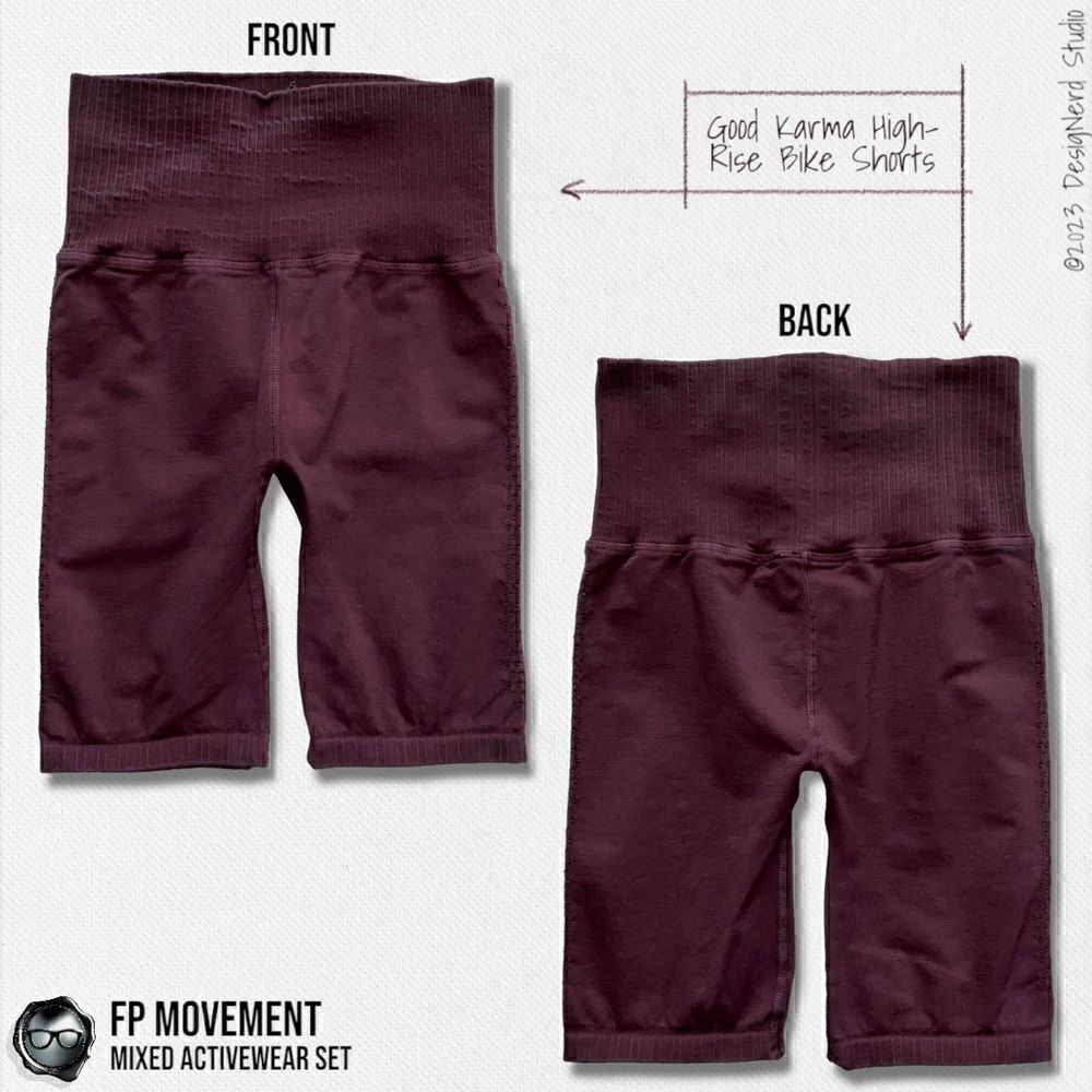 FP MOVEMENT SET: GOOD KARMA SQUARE NECK BRA + BIKE SHORTS + HAPPINESS RUNS CROP - Picture 10 of 16